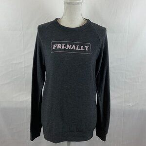 Good Hyouman Sweatshirt XS Charcoal Gray Fri-Nally Long Sleeve Soft Thin